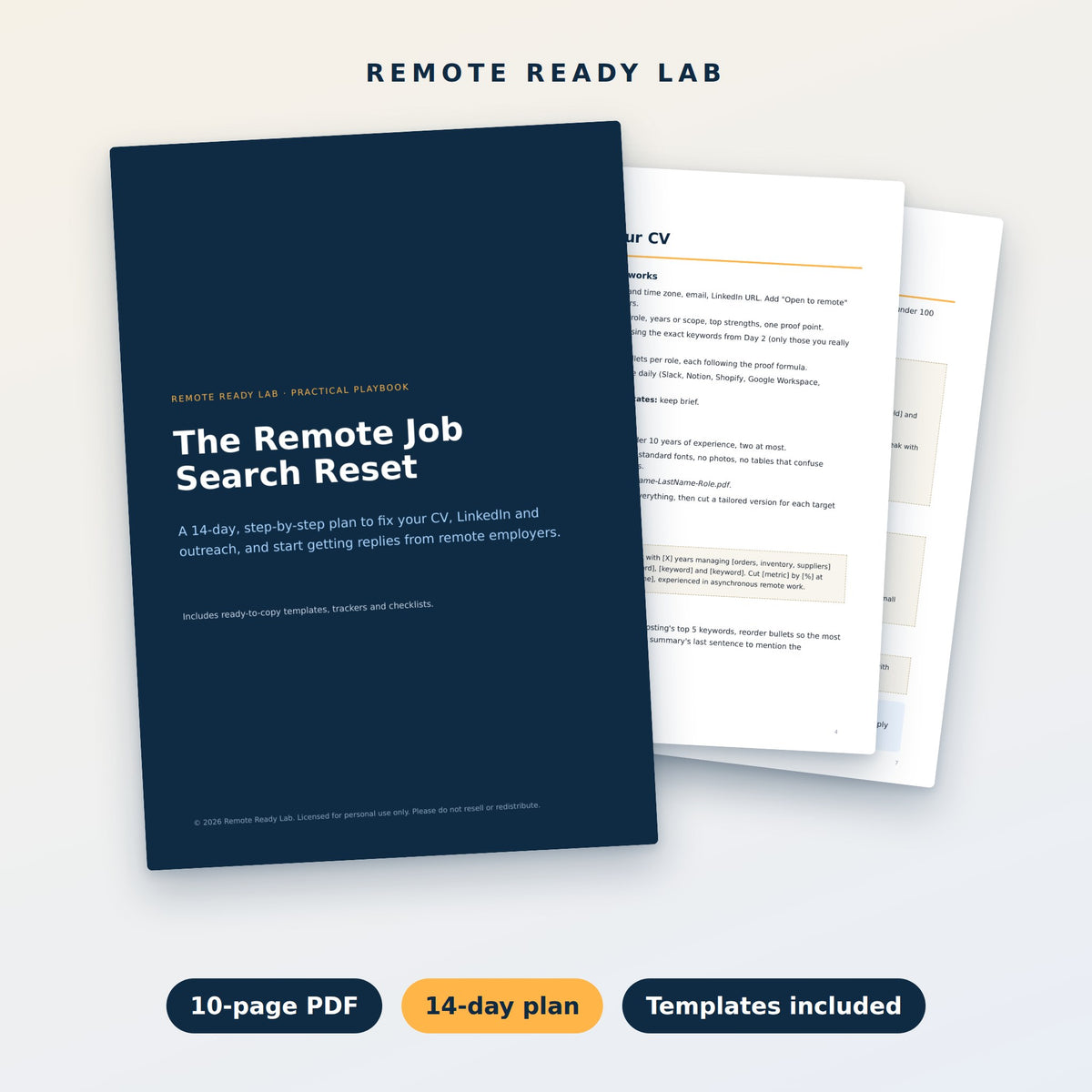 The Remote Job Search Reset: 14-Day Playbook